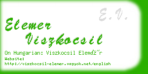 elemer viszkocsil business card